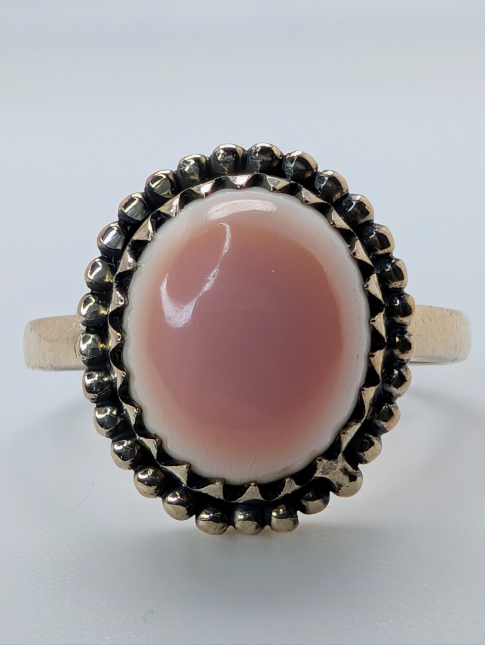 Pink Conch Ring S925 Sterling Silver Size 9 3/4